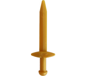 LEGO Pearl Gold Long Sword with Thick Crossguard (18031)