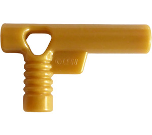 LEGO Parelmoer goud Minifiguur Slang Nozzle met Kant Snaar Gat zonder groeven (60849)