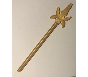 LEGO Pearl Gold Minifig Spear with Four Side Blades (43899)
