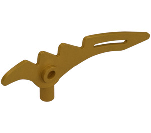 LEGO Pearl Gold Minifig Weapon Crescent Blade Serrated (98141)