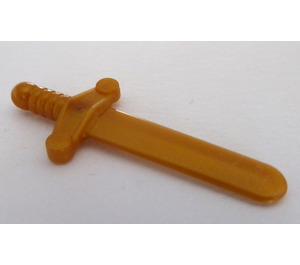 LEGO Pearl Gold Minifigure Broadsword with Lined Hilt (76764)