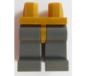 LEGO Perlgold Minifigure Hüften mit Dark Stone Grau Beine (73200 / 88584)