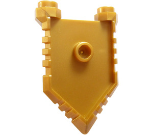 LEGO Perlgold Minifigur Schild mit Griff und Zwei Noppen (22408)