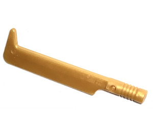 LEGO Perlgold Minifigure Schwert mit Angled Tip (10050)