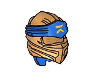 LEGO Pearl Gold Ninjago Wrap with Blue Headband and Gold Ninjago Logogram  (1081)
