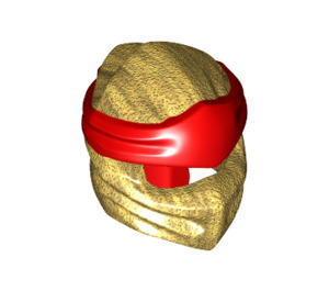 LEGO Pearl Gold Ninjago Wrap with Red Headband (40925)
