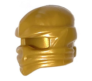 LEGO Perlově zlatá Ninjago Wrap s Ridged Forehead (98133)