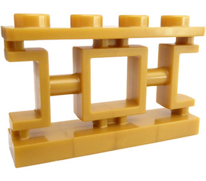 LEGO Pearl Gold Oriental Fence 1 x 4 x 2 (32932)