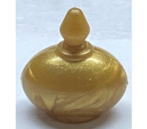 LEGO Pearl Gold Perfume Bottle with Oval Base