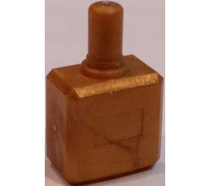 LEGO Pearl Gold Perfume Bottle with Rectangular Base