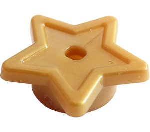 LEGO Or perlé assiette 1 x 1 Rond avec Star (11609 / 28619)