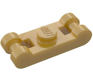 LEGO Parelmoer goud Plaat 1 x 1 met Twee Staaf Handgrepen (78257)