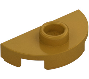 LEGO Parelmoer goud Plaat 1 x 2 Rond Semicircle (1745)