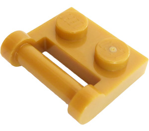 LEGO Or perlé assiette 1 x 2 avec Côté Barre Manipuler (48336)