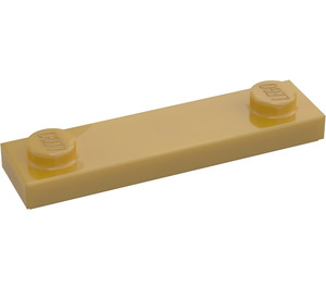 LEGO Parelmoer Goud Plaat 1 x 4 met Twee Studs met groef (41740)