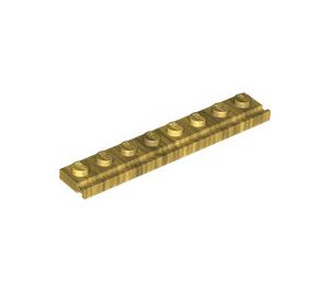 LEGO Pearl Gold Plate 1 x 8 with Door Rail (4510)