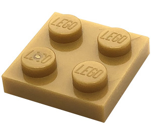 LEGO Pärlguld Platta 2 x 2 (3022 / 94148)