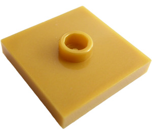 LEGO Pearl Gold Plate 2 x 2 with Groove and 1 Center Stud (23893 / 87580)