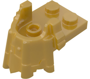 LEGO Or perlé assiette 2 x 2 avec Minifigure Beard (15440)