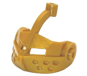 LEGO Pearl Gold Pointed Visor with Eye Slits (2594)