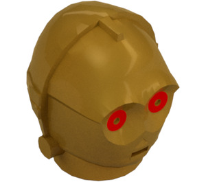 LEGO Or Perlé Protocol Droid Tête avec Les yeux rouges (30480)