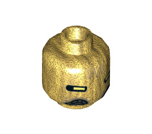 LEGO Pearl Gold Quay Tolsite Minifigure Head (Recessed Solid Stud) (3626 / 38172)