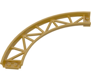 LEGO Pearl Gold Rail 13 x 13 Curved with Edges (25061)