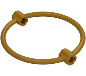 LEGO Perle guld Ring 7 x 7 med Aksel Stik (79851)