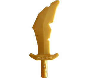 LEGO Pearl Gold Scimitar with Jagged Edge (60752)