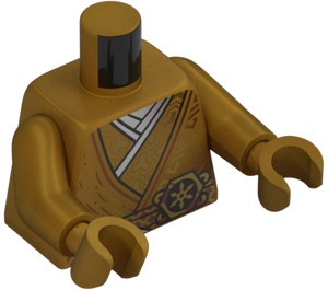 LEGO Pearl Gold Sensei Wu - Golden Minifig Torso (973 / 76382)