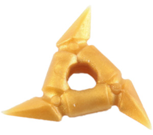 LEGO Pearl Gold Shuriken Star with Smooth Handles (93058)