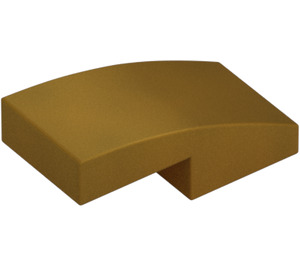 LEGO Pearl Gold Slope 1 x 2 Curved (11477)