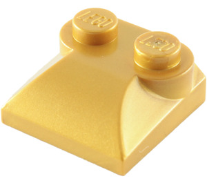LEGO Or perlé Pente 2 x 2 Incurvé avec extrémité incurvée (47457)