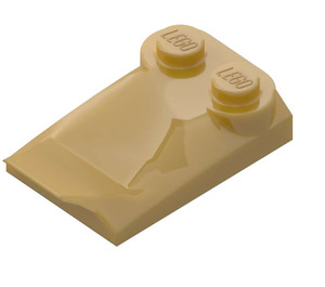 LEGO Parelmoer goud Helling 2 x 3 x 0.7 Gebogen met Vleugel (47456 / 55015)