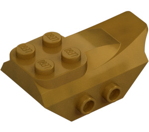 LEGO Oro perlato Pendenza Mattoncino con Ala e 4 Superiore Bottoncini e Bottoncini laterali (79897)