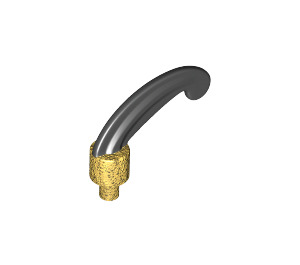 LEGO Oro perlato Piccolo Piuma Piuma con Nero Tip (25814 / 88490)