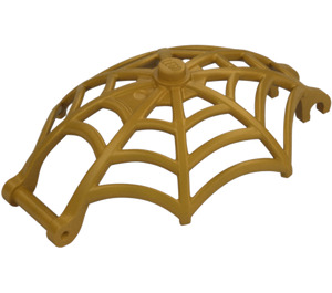 LEGO Pearl Gold Spider Web with Bar Handle and Clips (80487) | Brick Owl