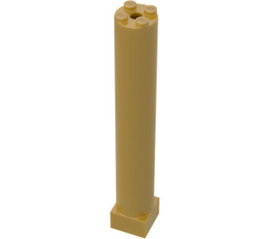 LEGO Pearl Gold Support 2 x 2 x 11 Solid Pillar Base (6168 / 75347)