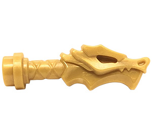 LEGO Perlgold Schwert Griff mit Drachen Kopf (36017)
