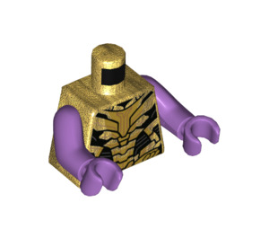 LEGO Perle guld Thanos med Perle guld Dragt og Hjelm Minifig Torso (973 / 76382)