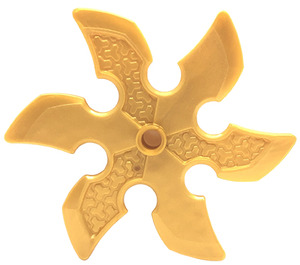 LEGO Pearl Gold Throwing Star with Hole (41125)