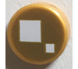 LEGO Pearl Gold Tile 1 x 1 Round with BrickHeadz Eye (35380 / 69427)