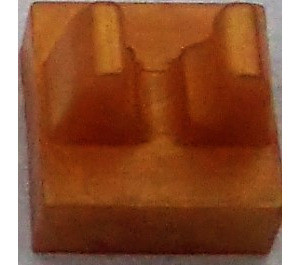 LEGO Parelmoer Goud Tegel 1 x 1 met Klem (met snede in het midden) (93794)