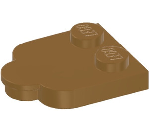 LEGO Pearl Gold Tile 2 x 2 with Curved Edge and Two Studs (5518)