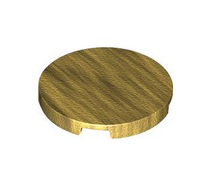 LEGO Pearl Gold Tile 3 x 3 Round (67095)