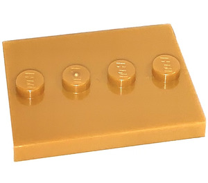 LEGO Perlgold Fliese 3 x 4 mit Vier Noppen (17836 / 88646)