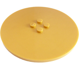 LEGO Pearl Gold Tile 8 x 8 Round with 2 x 2 Center Studs (6177)