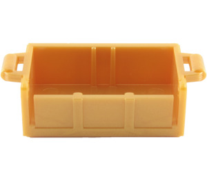 LEGO Parelmoer Goud Treasure Chest Onderzijde met slots aan de achterkant (4738 / 54195)