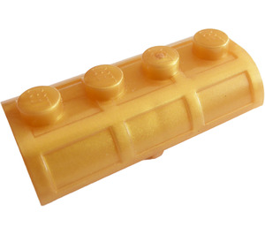 LEGO Parelmoer Goud Treasure Chest Deksel 2 x 4 met dik scharnier (4739 / 29336)
