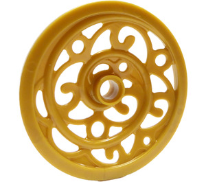 LEGO Pearl Gold Wagon Wheel Ø43.2 - Ornate Carriage  (15744)